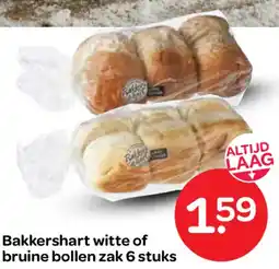 Spar Bakkershart witte of bruine bollen aanbieding