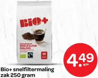 Spar Bio+ snelfiltermaling aanbieding