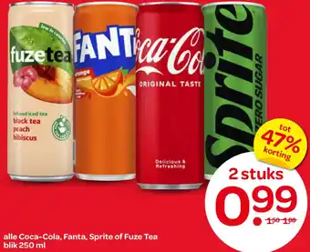 Spar Alle Coca-Cola, Fanta, Sprite of Fuze Tea aanbieding