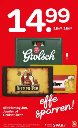 Spar Alle Hertog Jan, Jupiler of Grolsch krat aanbieding