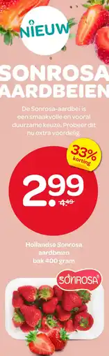 Spar Hollandse Sonrosa aardbeien aanbieding
