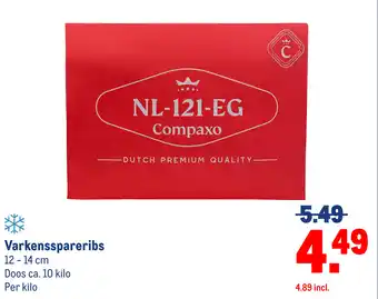 Makro Varkensspareribs aanbieding