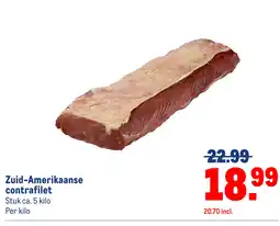 Makro Zuid Amerikaanse contrafilet aanbieding