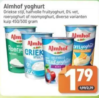 Dagwinkel Almhof yoghurt aanbieding