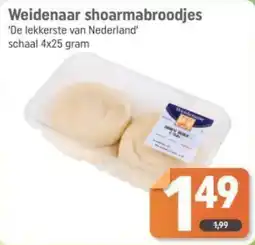 Dagwinkel Weidenaar shoarmabroodjes aanbieding