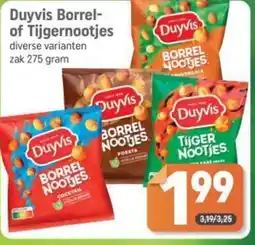Dagwinkel Duyvis Borrel of Tijgernootjes aanbieding