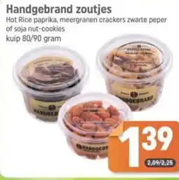 Dagwinkel Handgebrand zoutjes aanbieding