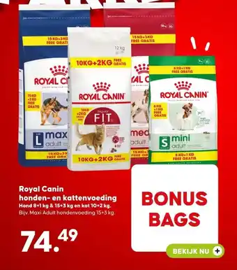 Pets Place Royal Canin honden- en kattenvoeding aanbieding