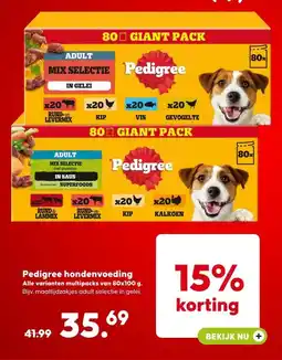 Pets Place Pedigree hondenvoeding aanbieding