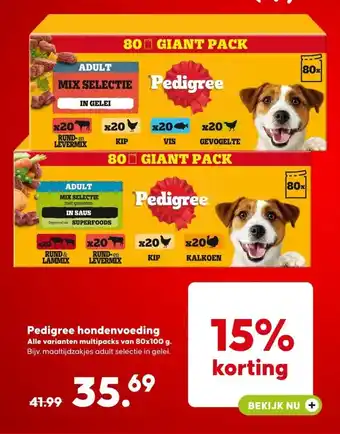Pets Place Pedigree hondenvoeding aanbieding