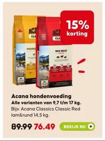 Pets Place Acana hondenvoeding aanbieding