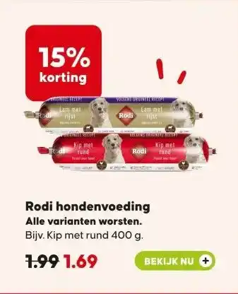 Pets Place Rodi hondenvoeding aanbieding
