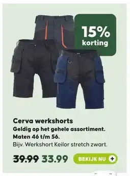 Pets Place Cerva werkshorts aanbieding