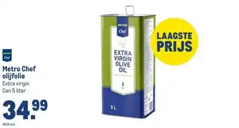 Makro Metro Chef olijfolie aanbieding
