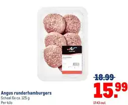 Makro Angus runderhamburgers aanbieding