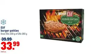 Makro Elif burger patties aanbieding