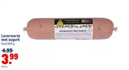 Makro Leverworst met augurk aanbieding