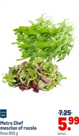Makro Metro Chef mesclun of rucola aanbieding