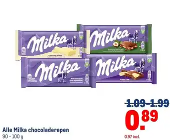 Makro Alle Milka chocoladerepen aanbieding