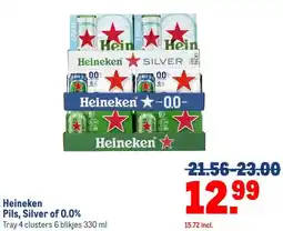 Makro Heineken Pils, Silver of 0.0% aanbieding