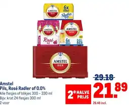 Makro Amstel Pils, Rosé Radler of 0.0% aanbieding