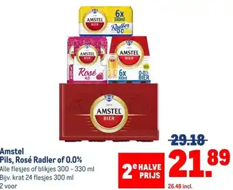 Makro Amstel Pils, Rosé Radler of 0.0% aanbieding