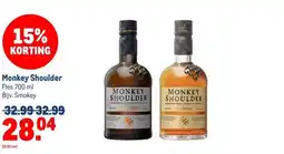 Makro Monkey Shoulder aanbieding