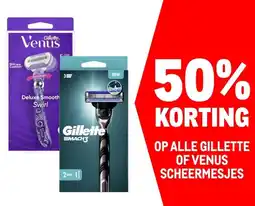 Makro OP ALLE GILLETTE OF VENUS SCHEERMESJES aanbieding