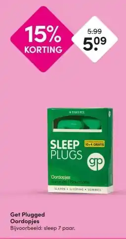 DA Get Plugged Oordopjes Bijvoorbeeld: sleep 7 paar. aanbieding
