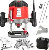 Praxis Tectake Bovenfrees 1200 Watt Incl. Accessoires - Rood aanbieding