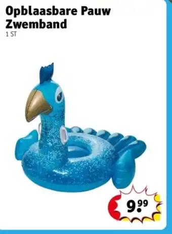 Kruidvat Opblaasbare Pauw Zwemband aanbieding