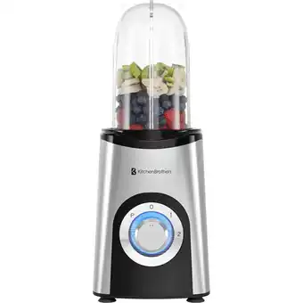 ANWB Kitchenbrothers Smoothie Blender 2-in-1 Zilver aanbieding