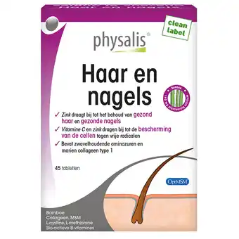 Holland & Barrett Physalis Haar En Nagels - 45 tabletten aanbieding
