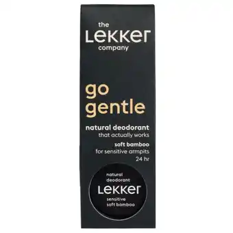 Holland & Barrett The Lekker Company Deodorant Sensitive 'Go Gentle' Bamboe - 30g aanbieding