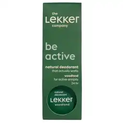 Holland & Barrett The Lekker Company Deodorant 'Be Active' Woodland - 30g aanbieding