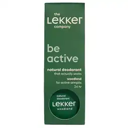 Holland & Barrett The Lekker Company Deodorant 'Be Active' Woodland - 30g aanbieding