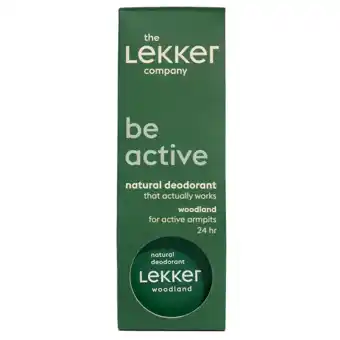 Holland & Barrett The Lekker Company Deodorant 'Be Active' Woodland - 30g aanbieding