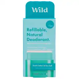 Holland & Barrett Wild Deodorant Fresh Cotton & Sea Salt - 40g aanbieding
