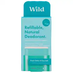 Holland & Barrett Wild Deodorant Fresh Cotton & Sea Salt - 40g aanbieding