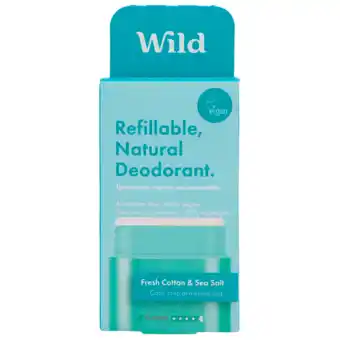 Holland & Barrett Wild Deodorant Fresh Cotton & Sea Salt - 40g aanbieding