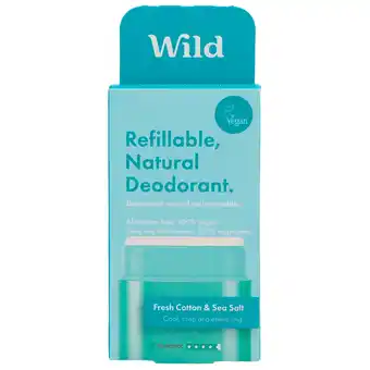 Holland & Barrett Wild Deodorant Fresh Cotton & Sea Salt - 40g aanbieding