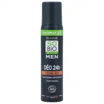Holland & Barrett So'Bio étic Men 24h Deo Spray Organic Cedar - 100ml aanbieding