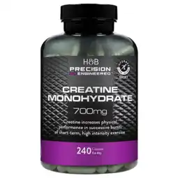 Holland & Barrett Precision Engineered Creatinemonohydraat 700mg - 240 capsules aanbieding