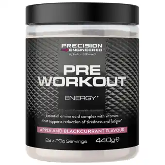 Holland & Barrett Precision Engineered Pre Workout Energy Appel & Zwarte Bes - 440g aanbieding