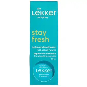 Holland & Barrett The Lekker Company Deodorant 'Stay Fresh' Pepermunt & Rozemarijn - 30g aanbieding