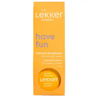 Holland & Barrett The Lekker Company Deodorant 'Have Fun' Mandarijn & Citroen - 30g aanbieding