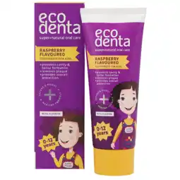 Holland & Barrett Ecodenta Tandpasta Kids 0+ Framboos- 75ml aanbieding