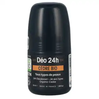 Holland & Barrett So'Bio étic Men Deodorant 24h Roller Ceder - 50ml aanbieding