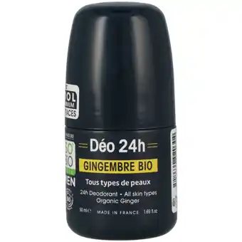 Holland & Barrett So'Bio étic Men Deodorant 24h Roller Gember - 50ml aanbieding