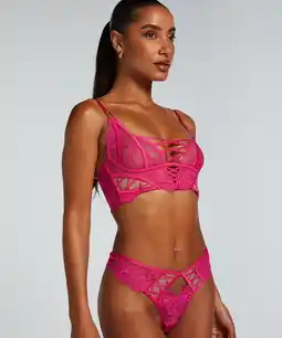 Hunkemoller Hunkemöller String Loretta Roze aanbieding